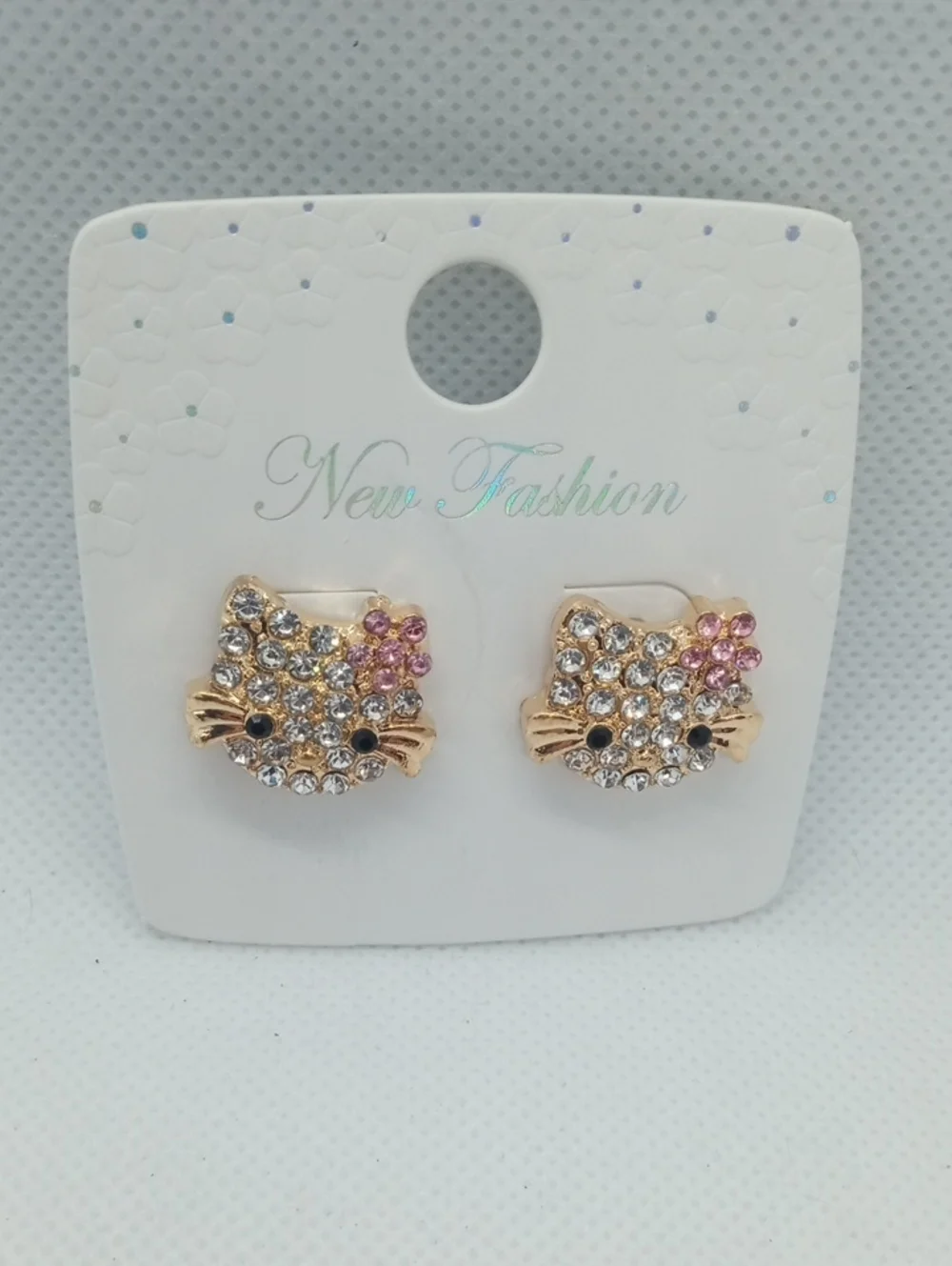 CRYSTAL KITTY EARRINGS
